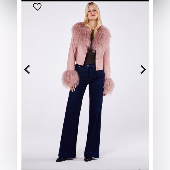 FREE PEOPLE NWT CHAROLETTE SIMONE CROPPED PENNY FAUX LEATHER JACKET 🦋 - Picture 12 of 16